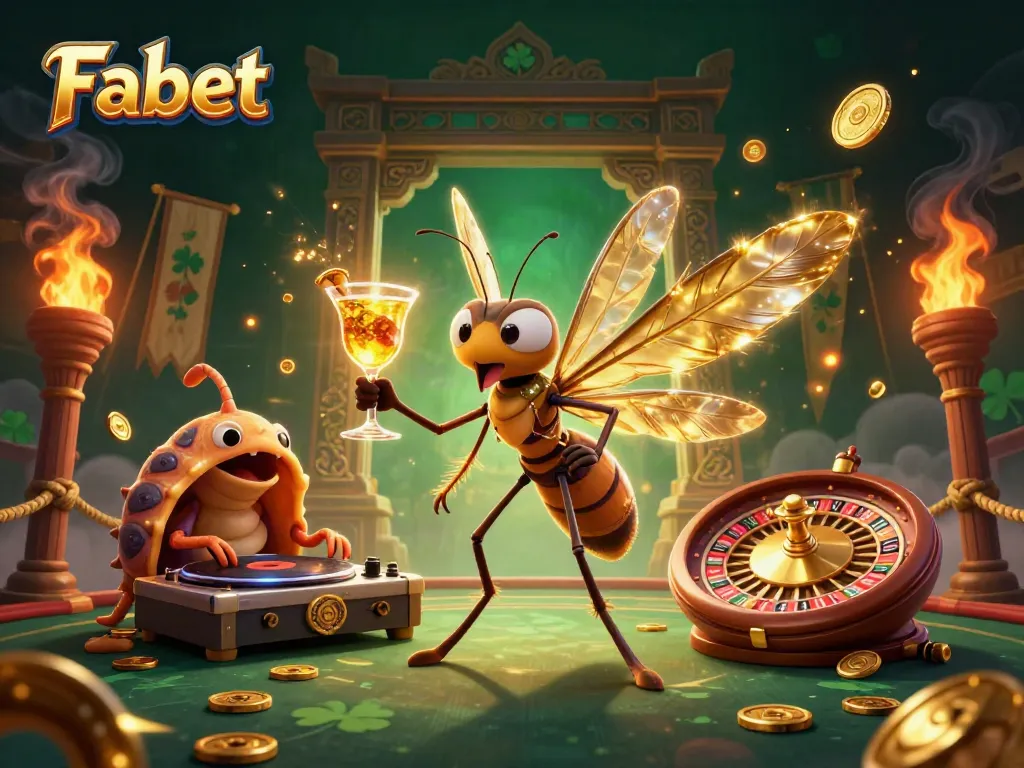 Experience Fabet's thrilling casino atmosphere with vibrant characters and dynamic elements.