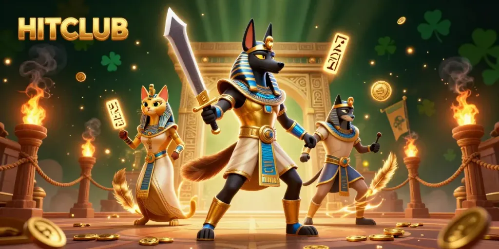 Engage in thrilling gameplay at HITCLUB with ancient warriors and dynamic casino elements.