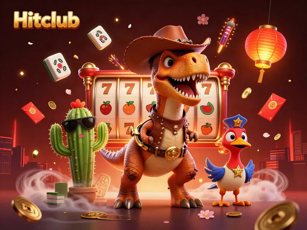 Experience immersive gambling with Hitclub's exciting scene featuring dynamic characters and vibrant game elements.